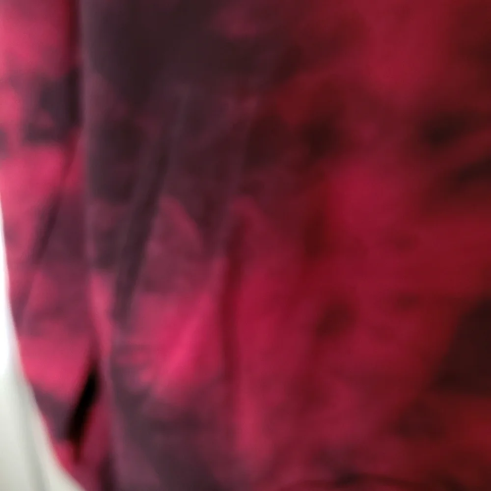 !!SOLD!! Hot Topic Red & Black Tie-Dye Lace-Up Hoodie 2x - Picture 5 of 12